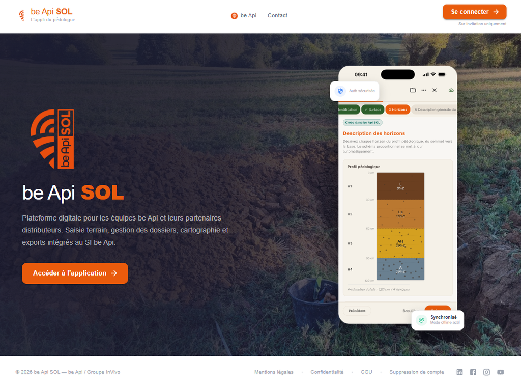 capture de l'application web be Api SOL